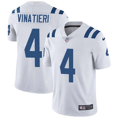 2019 men Indianapolis Colts 4 Vinatieri white Nike Vapor Untouchable Limited NFL Jersey